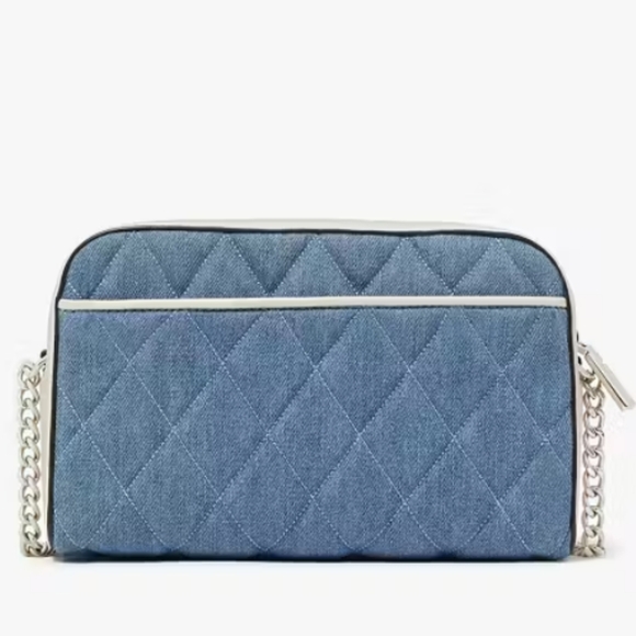 Kate Spade-Carey Denim Camera Crossbody Bag (Blue / White 💙🤍) - Picture 5 of 13